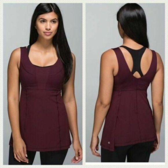 lululemon athletica Tops - Lululemon Wrapper's Delight Tank Bordeaux Drama 6